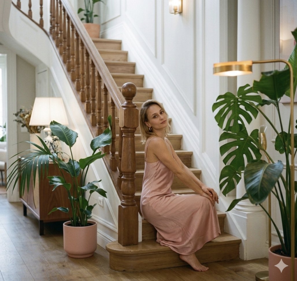 Elegant Interior Staircase Portrait — example 2
