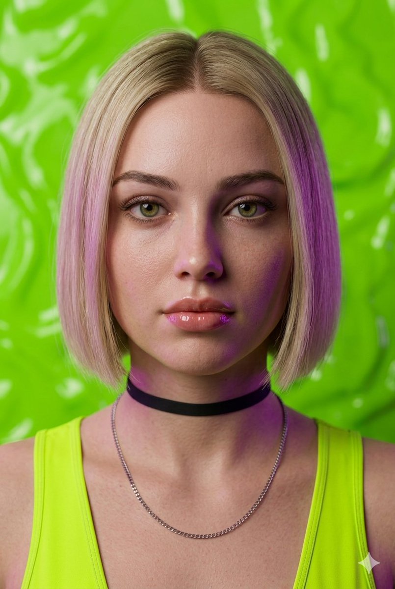 Neon Digital Sketch Portrait — example 1
