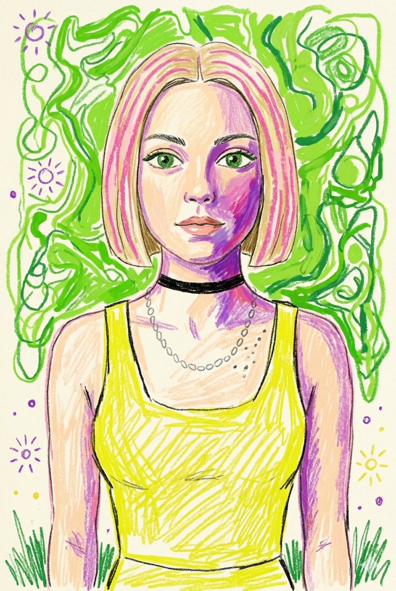 Neon Digital Sketch Portrait — example 2