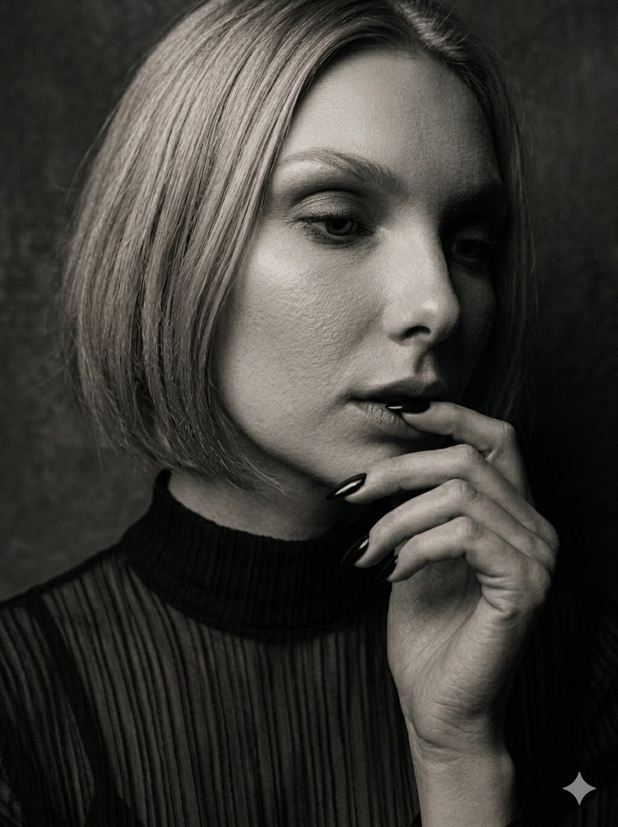 Moody Sepia Hand Study Portrait — example 1