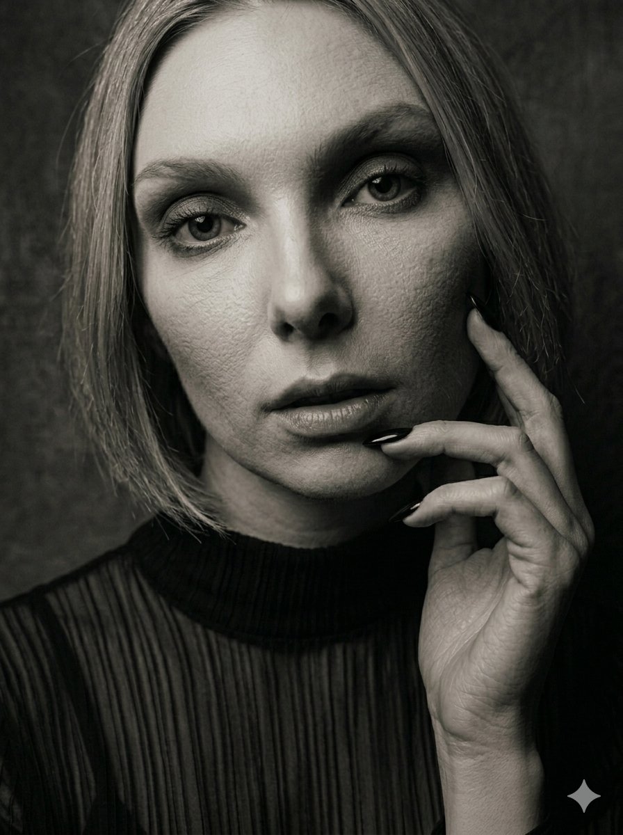 Moody Sepia Hand Study Portrait — example 2