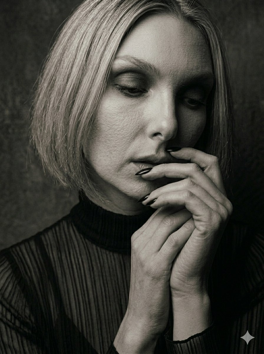 Moody Sepia Hand Study Portrait — example 4