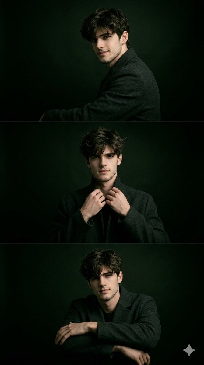 Moody Low-Key Male Portrait — example 2