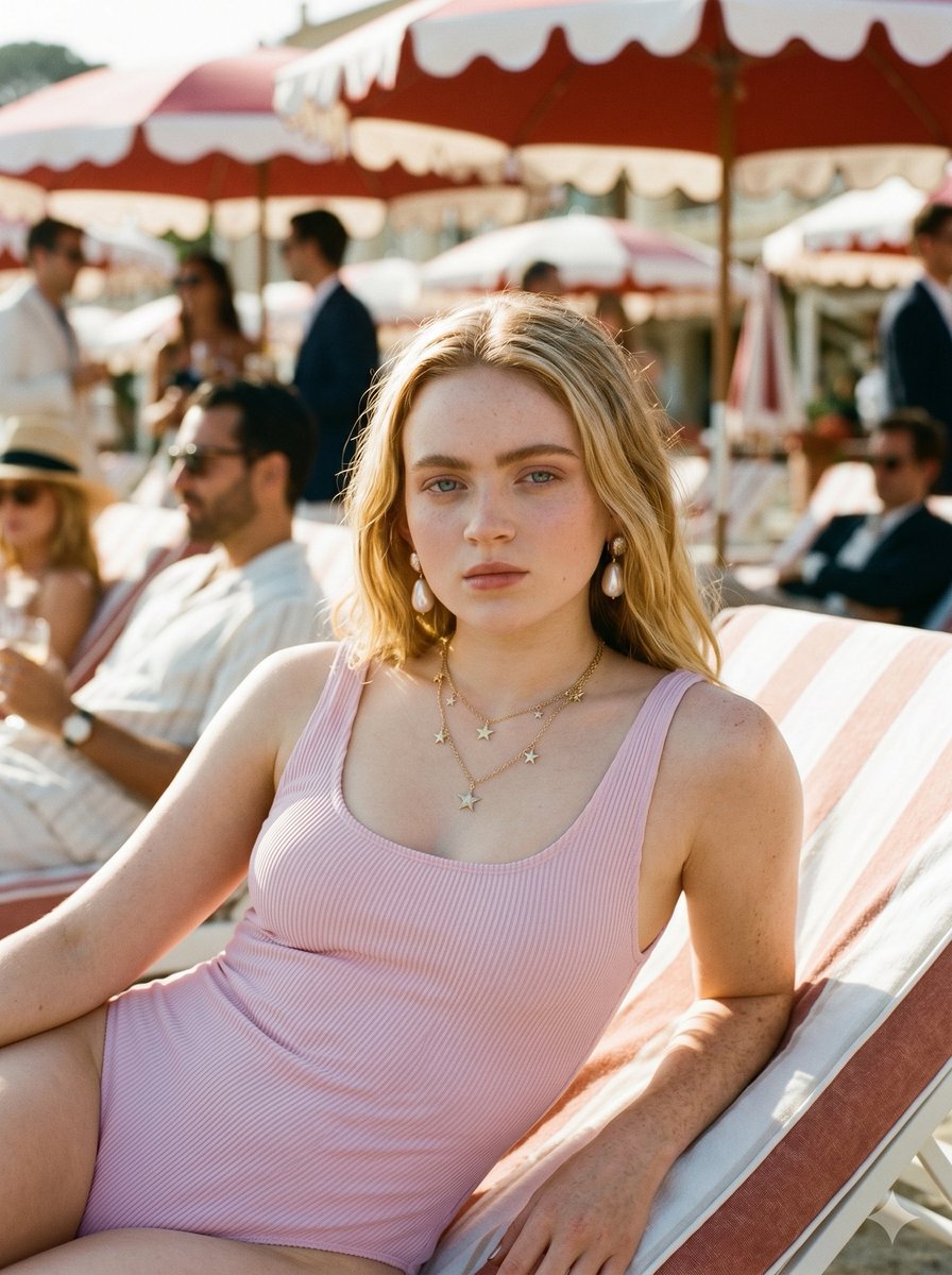 Golden Hour Beach Club Portrait — example 1