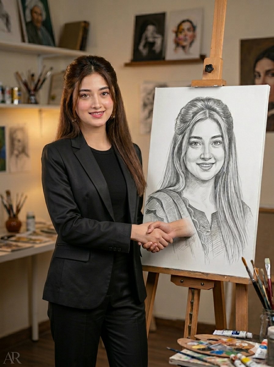 Artist Studio Portrait Transformation