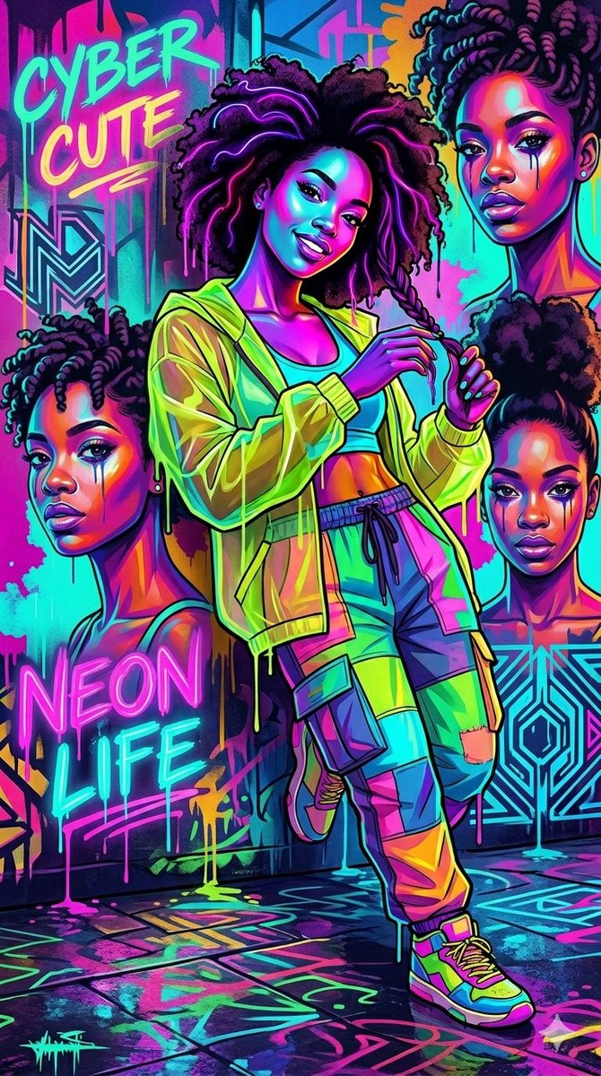 Cyberwave Pop-Art Illustration