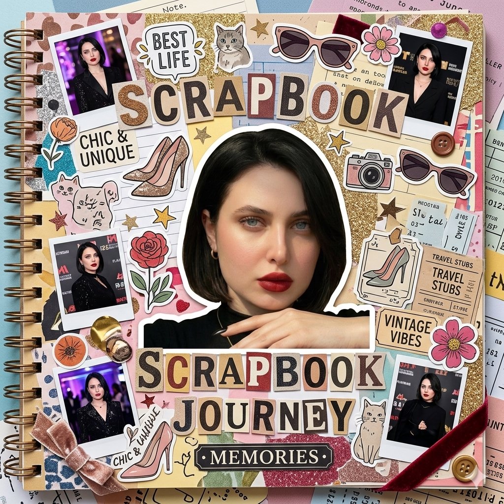 Scrapbook Cover Sticker Collage Effect — example 2