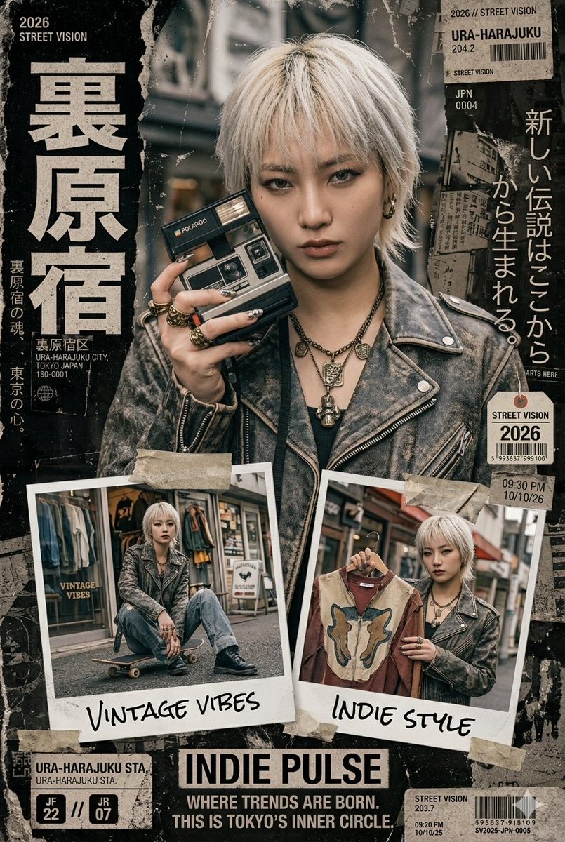 Japanese Streetwear Magazine Collage — example 2
