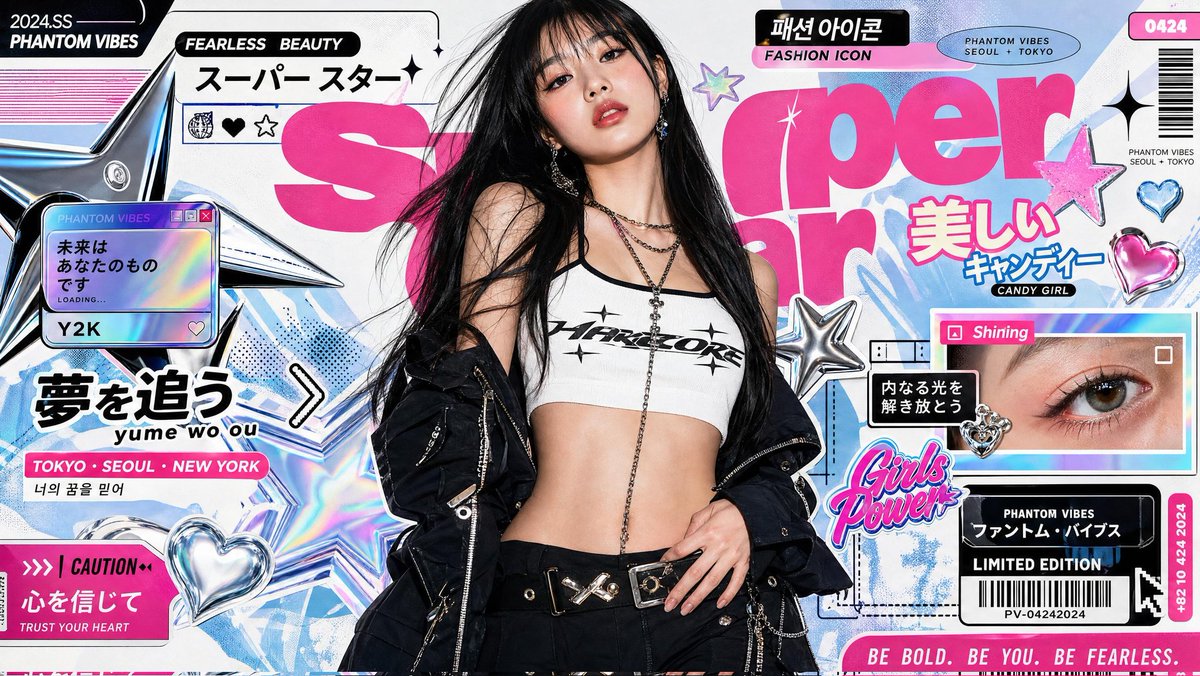 Ultra-Stylized K-Fashion Magazine Poster