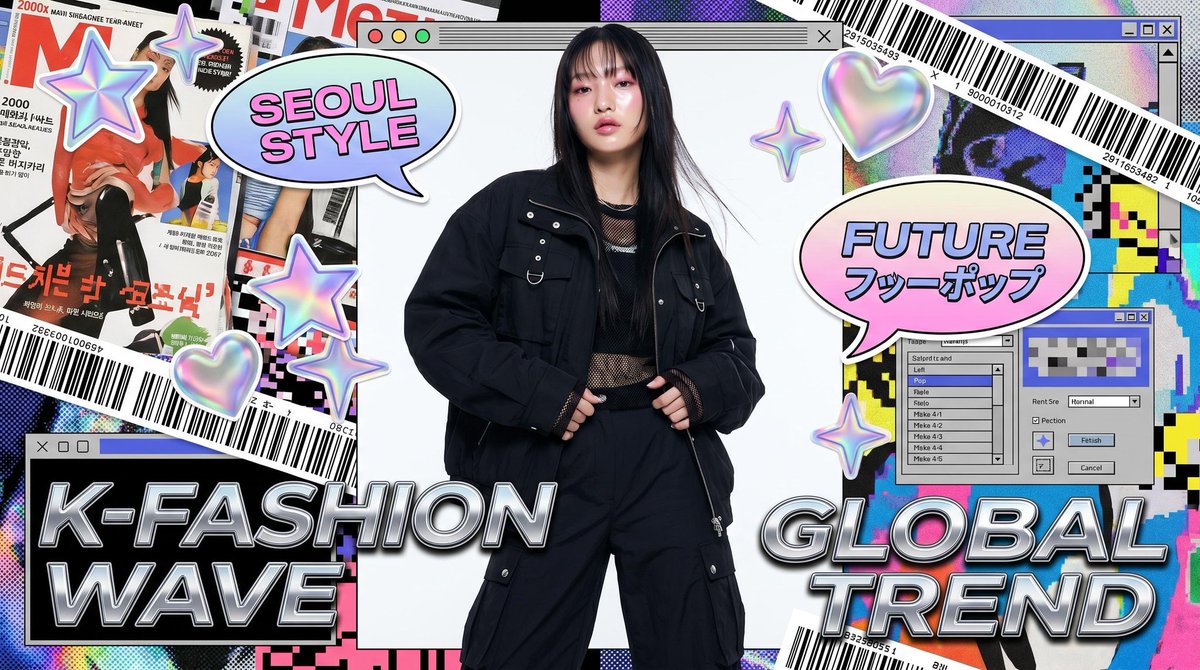 Ultra-Stylized K-Fashion Magazine Poster — example 2
