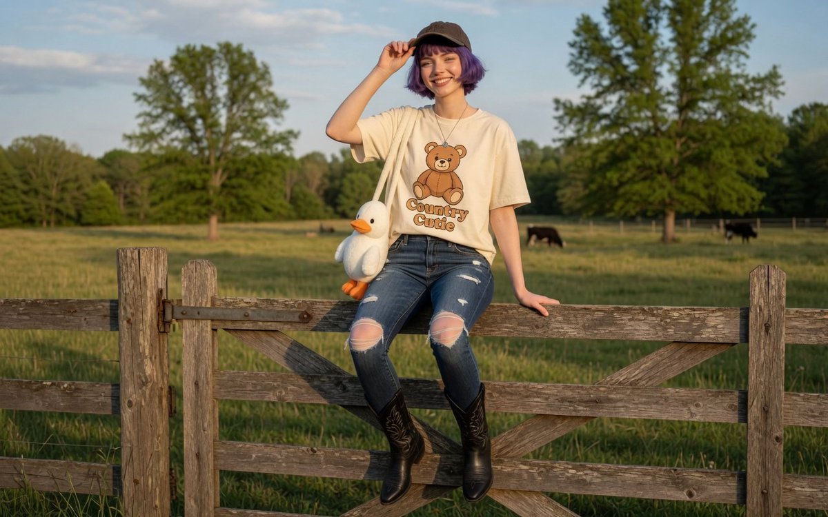 Rural Countryside Fashion Portrait — example 1