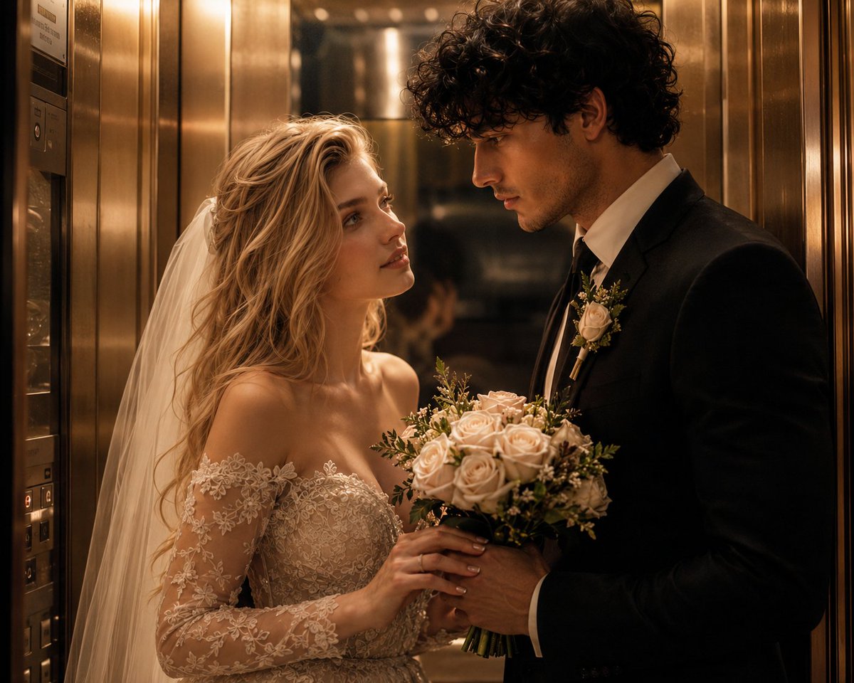 Romantic Cinematic Elevator Portrait