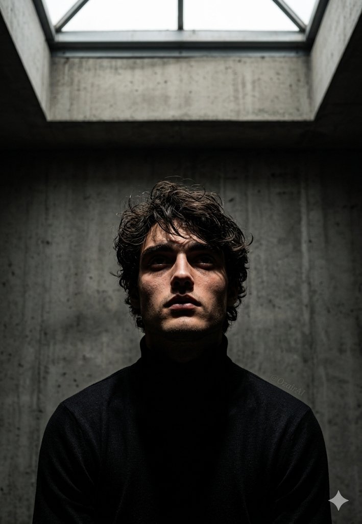 Industrial Brutalist Documentary Portrait — example 1