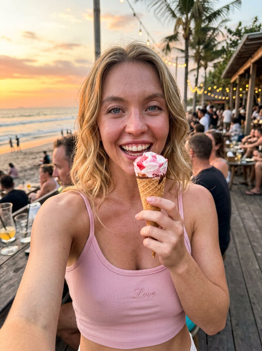 Candid Smartphone Vacation Selfie — example 2