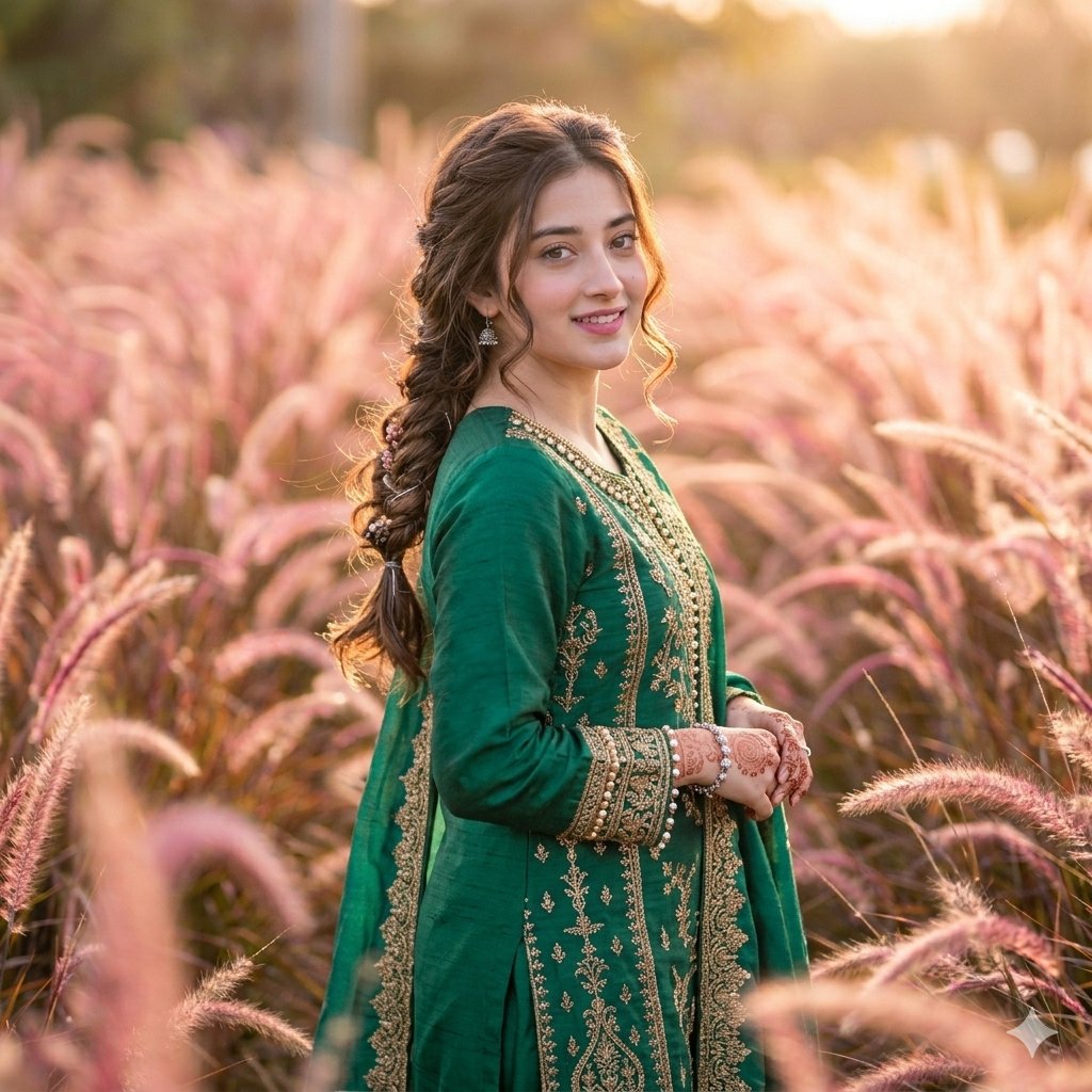 Fountain Grass Field Portrait — example 1