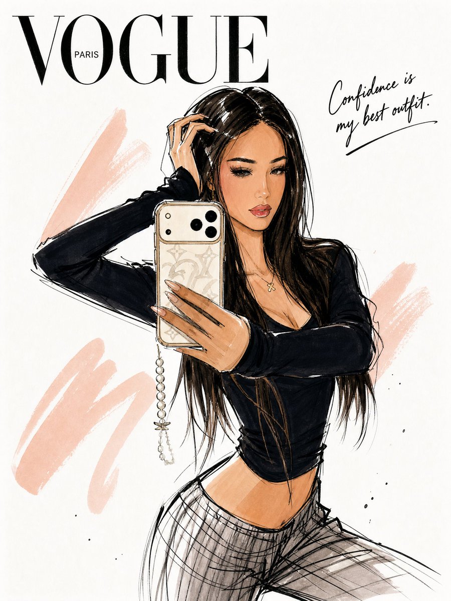 Vogue Fashion Illustration Sketch — example 1