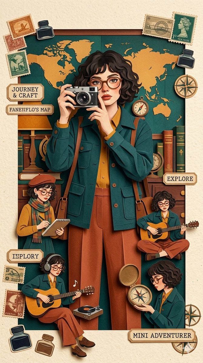 Travel Papercraft Illustration