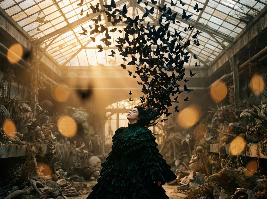 Ecstatic Butterfly Dream Subterranean Portrait — example 2