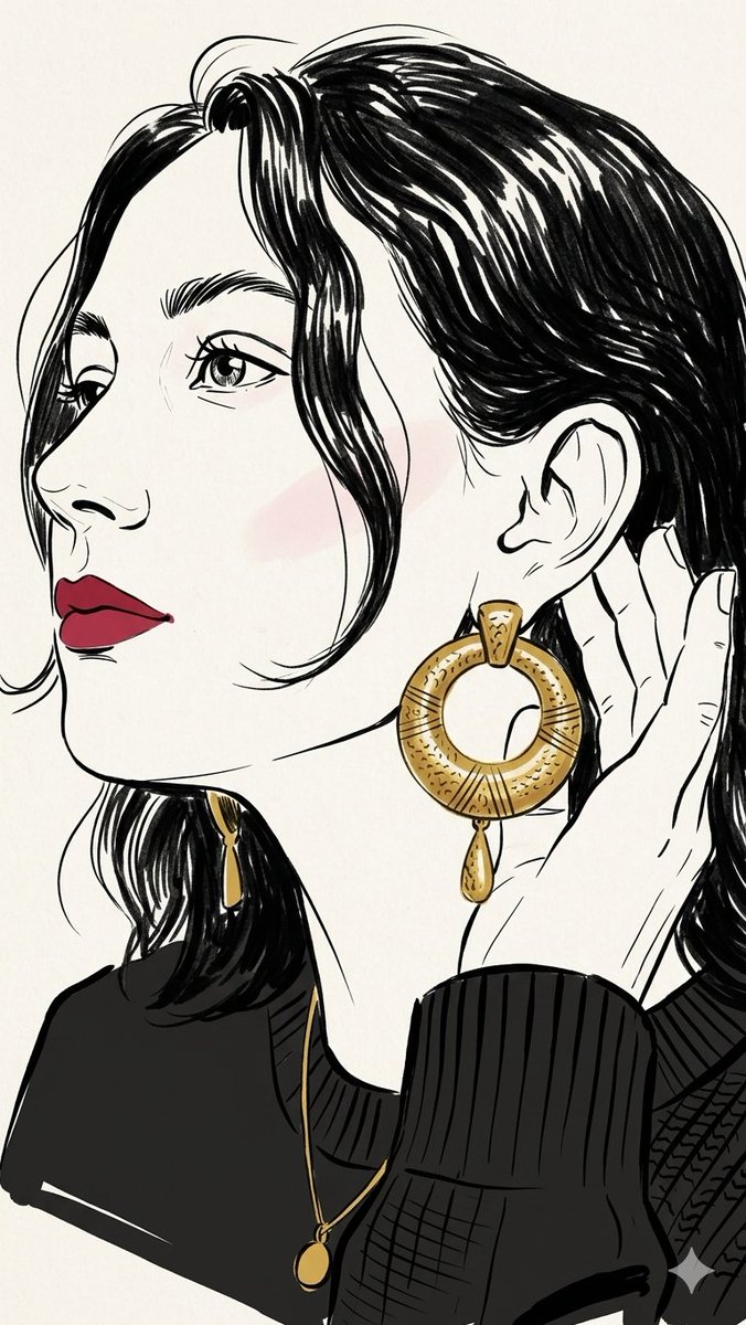 Minimalist Profile Line Art — example 2