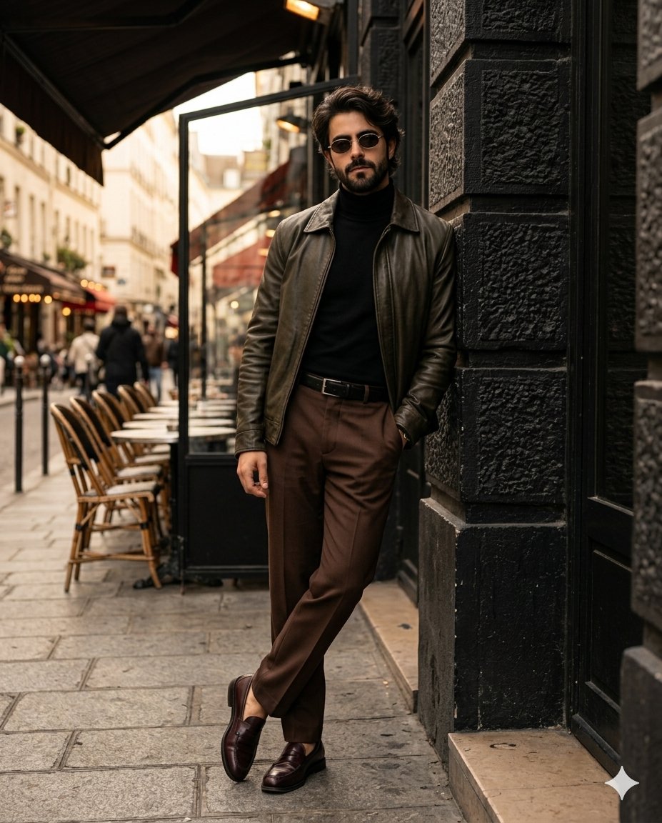 Cinematic Urban Menswear Portrait — example 1