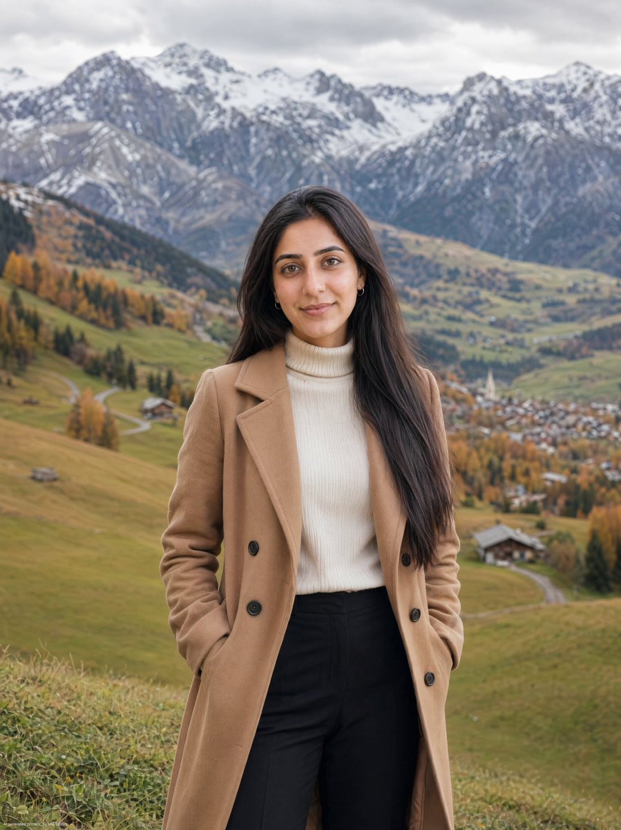 Autumn Alpine Meadow Portrait — example 1