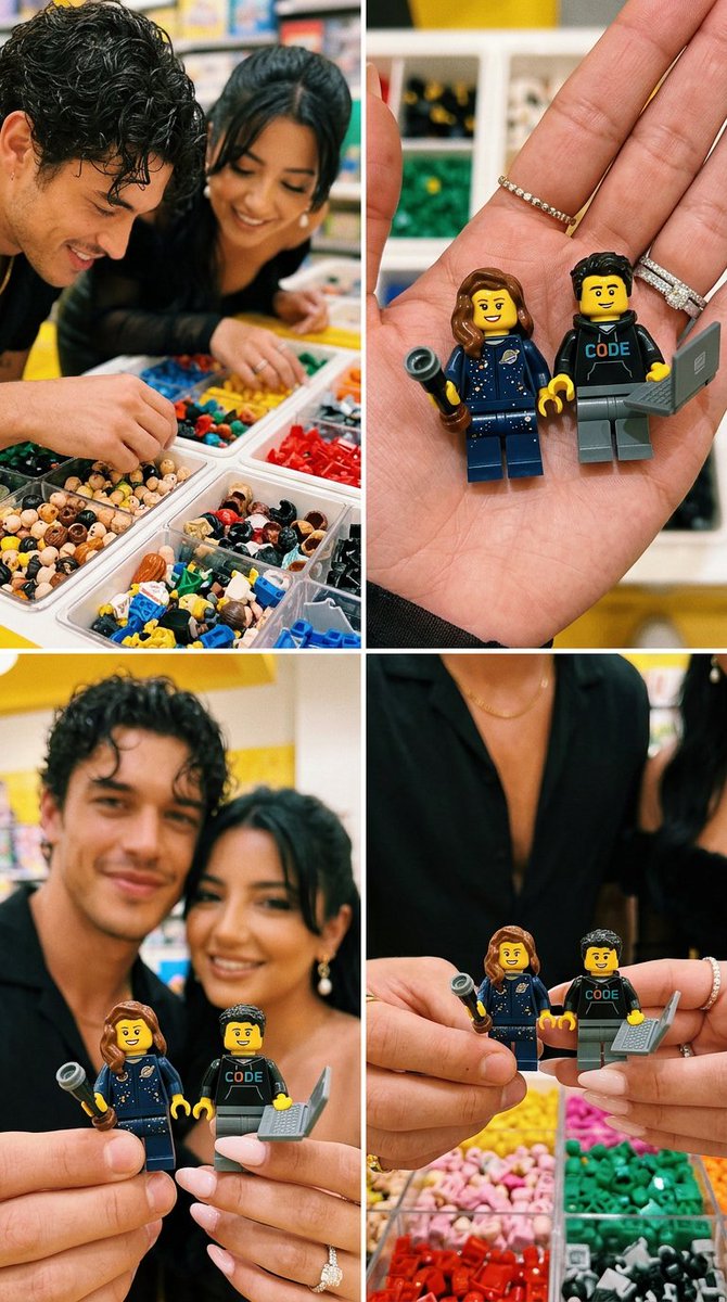 LEGO Minifigure Couple Selfie Collage — example 1