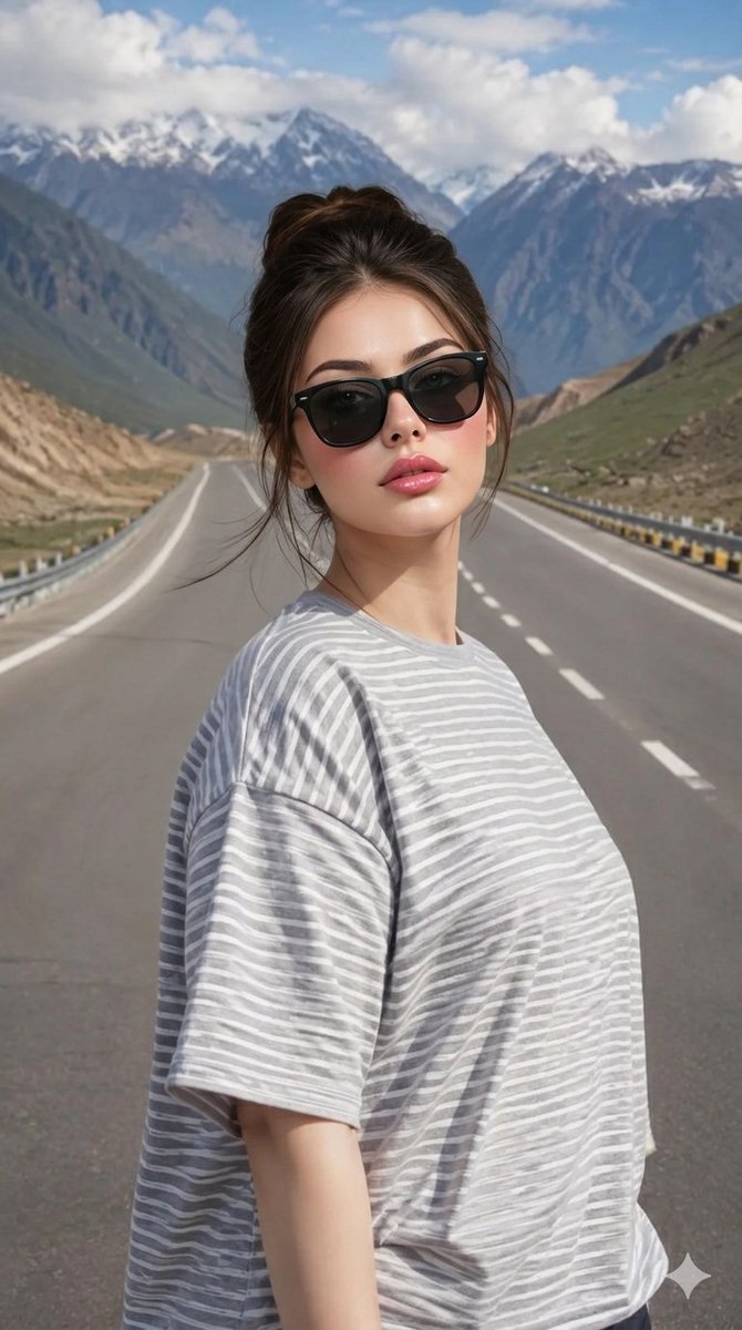 Stylish Highway Fashion Portrait — example 1