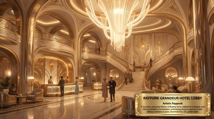 Luxury Hotel Raypunk Lobby — example 1