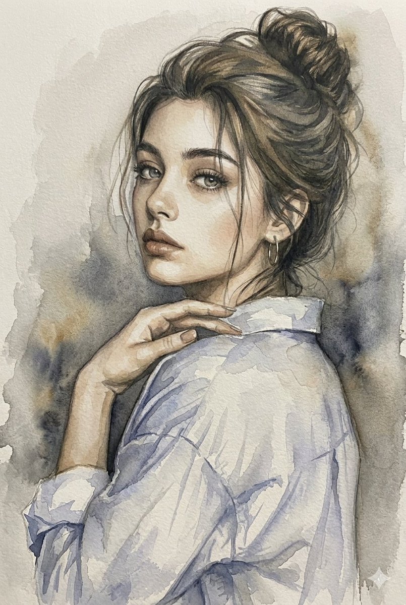 Multi-Medium Portrait Study — example 3