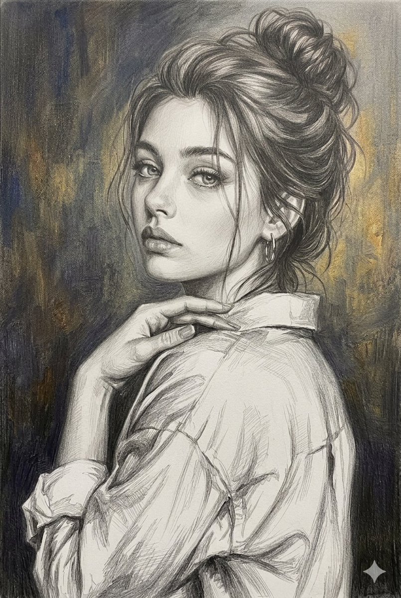 Multi-Medium Portrait Study — example 4