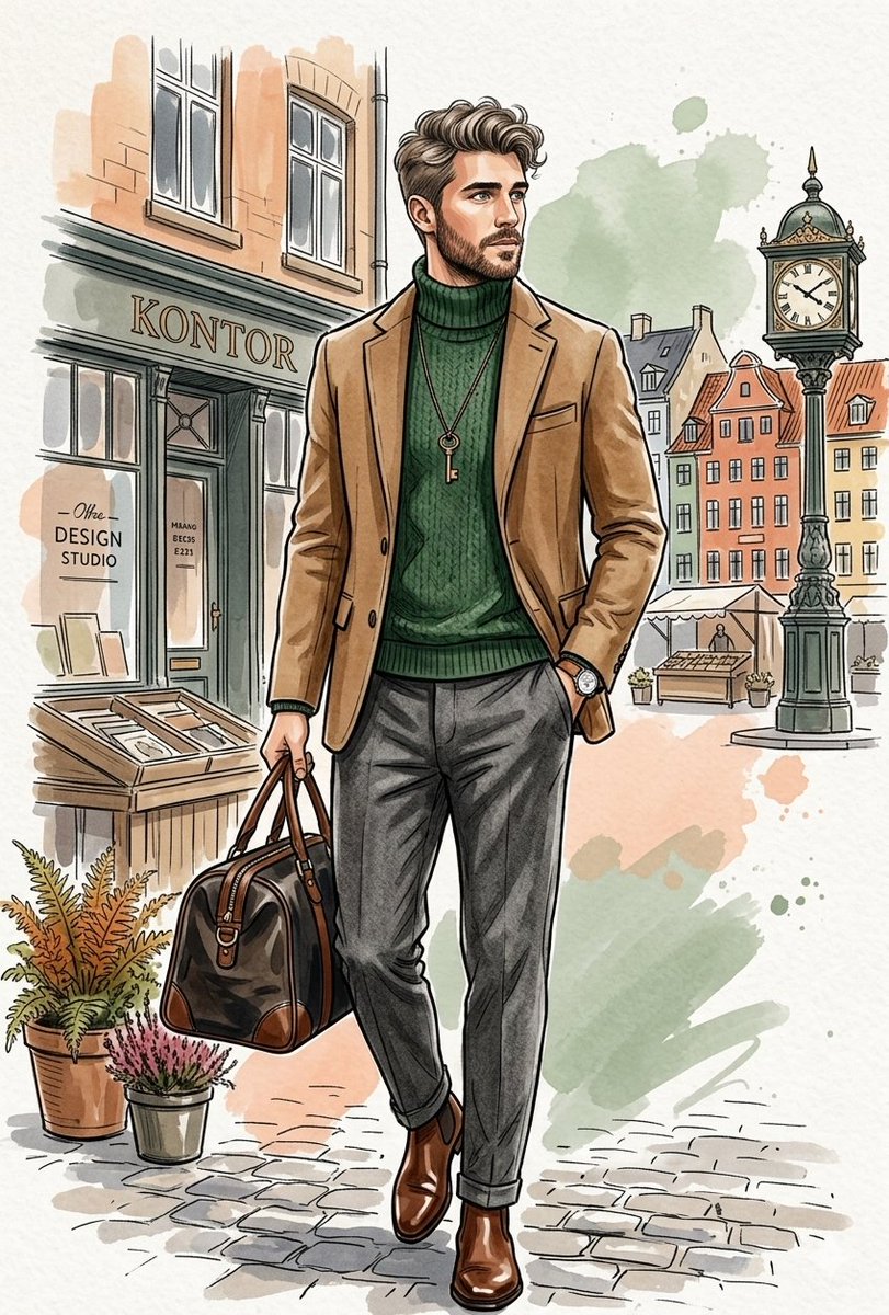 Vintage Explorer Watercolor Illustration — example 3