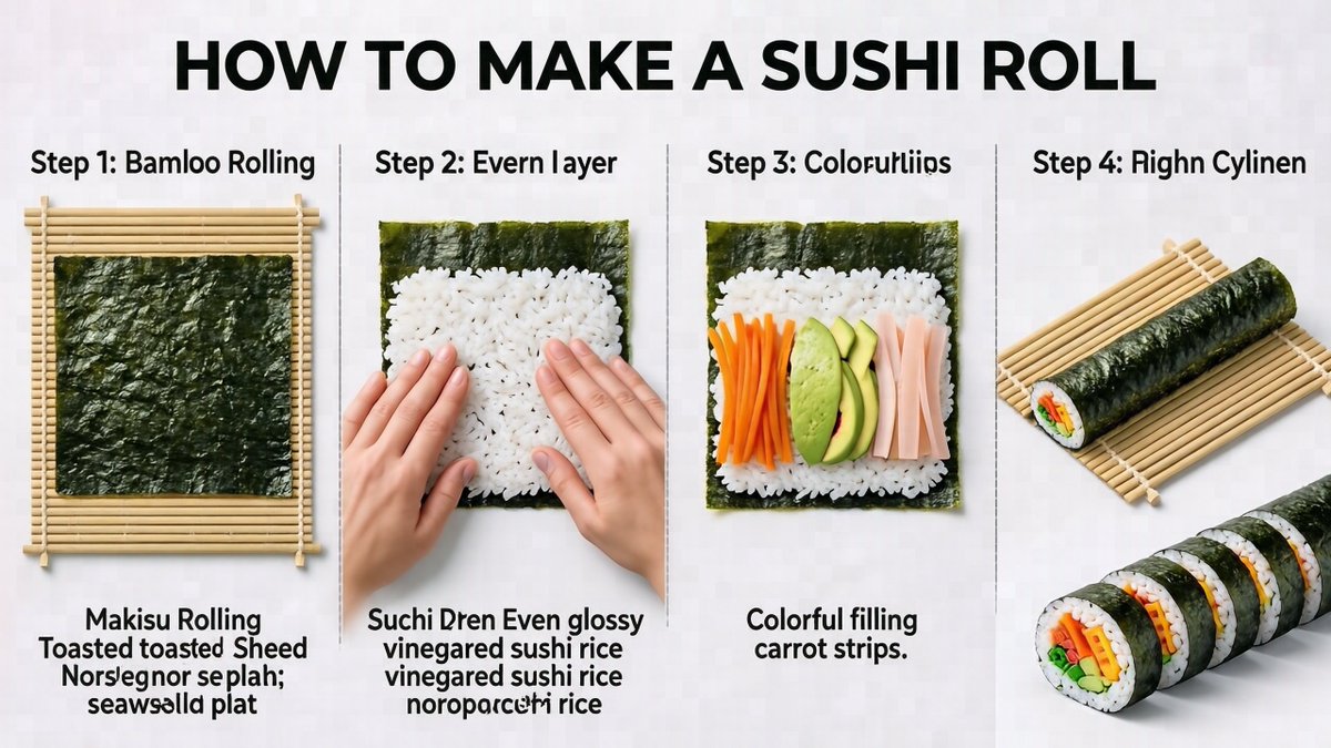 Sushi Roll Instruction Diagram — example 1