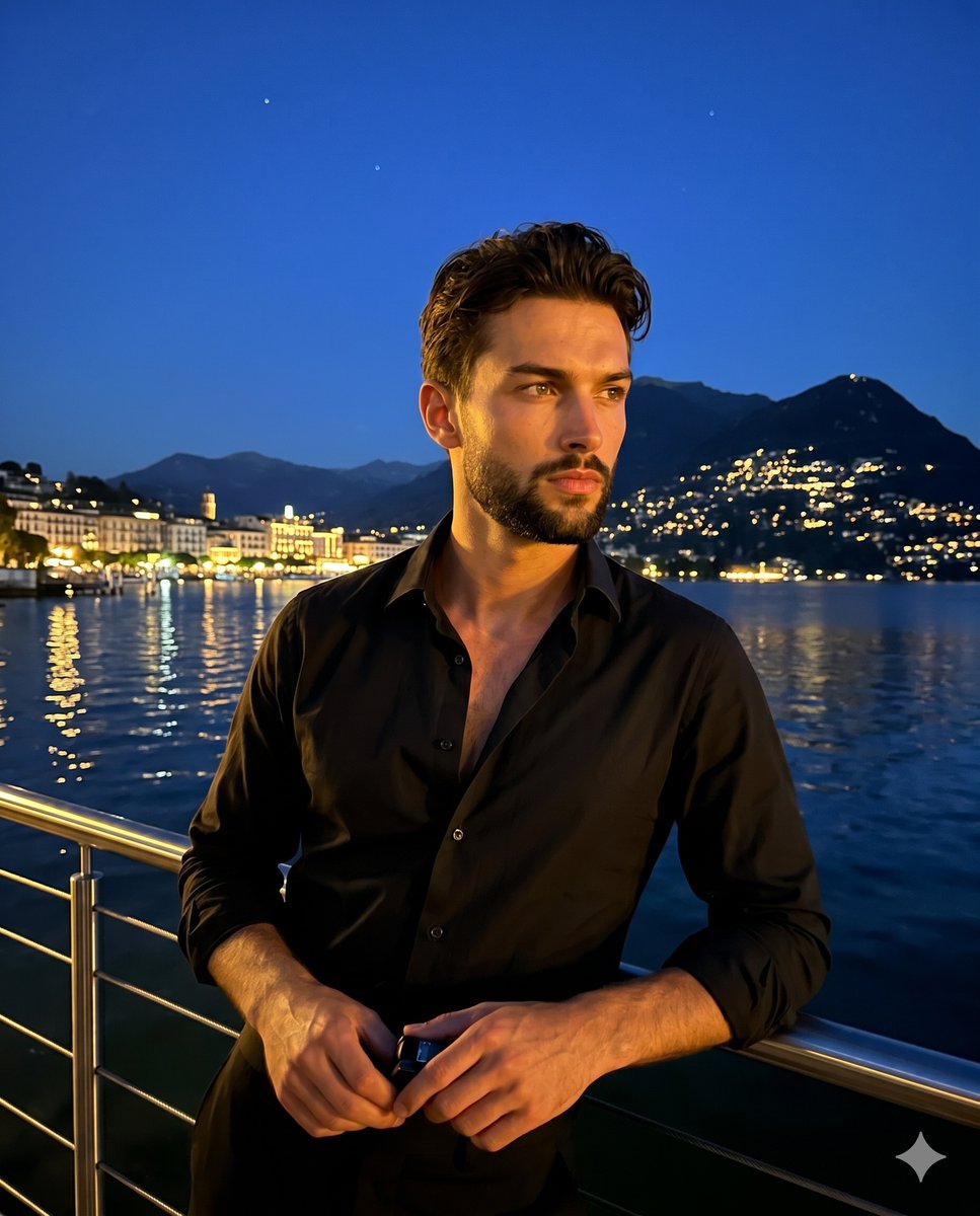 Cinematic Lakeside Night Portrait — example 1