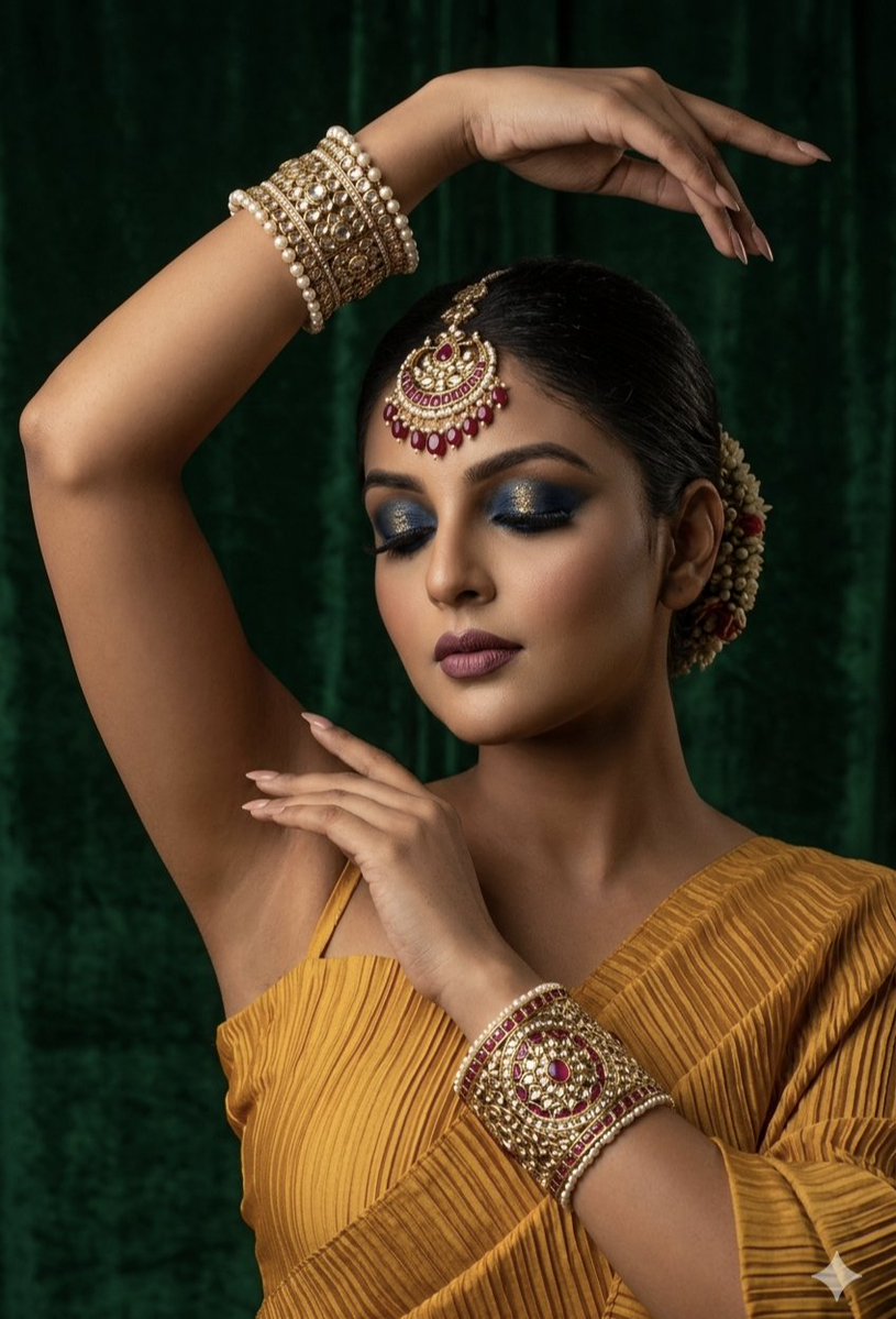 Regal Indian Saree Portrait — example 1