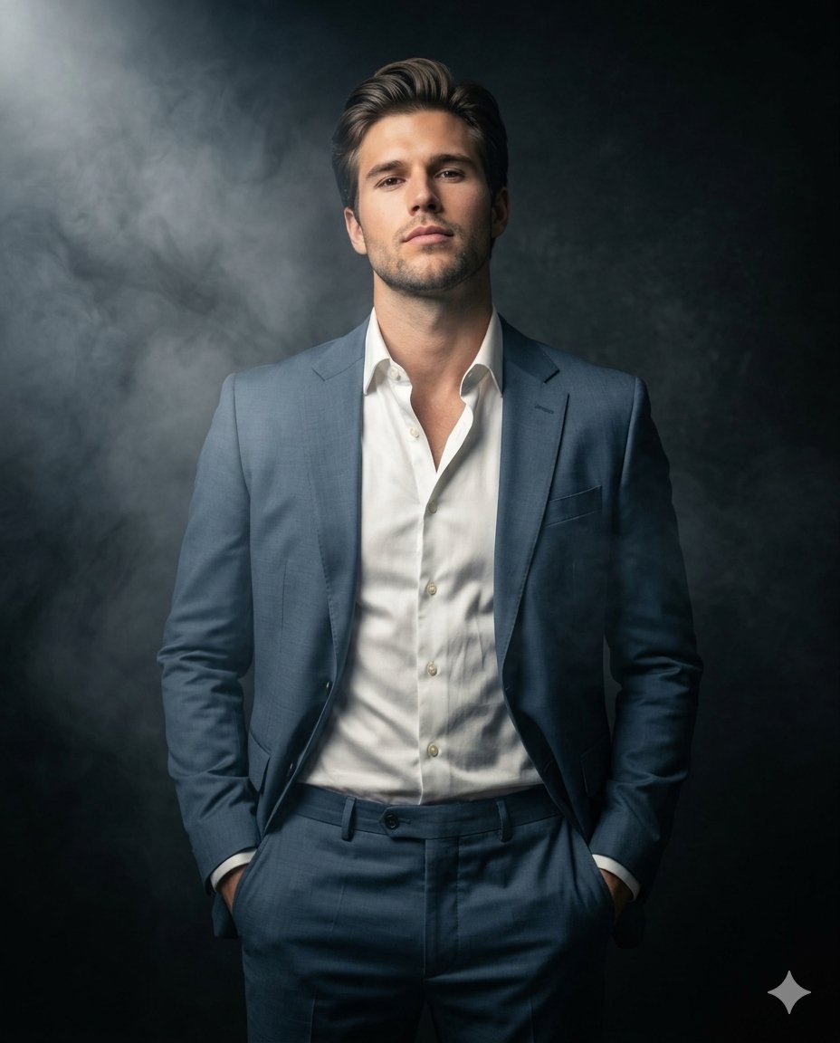 Confident Studio Suit Portrait — example 2