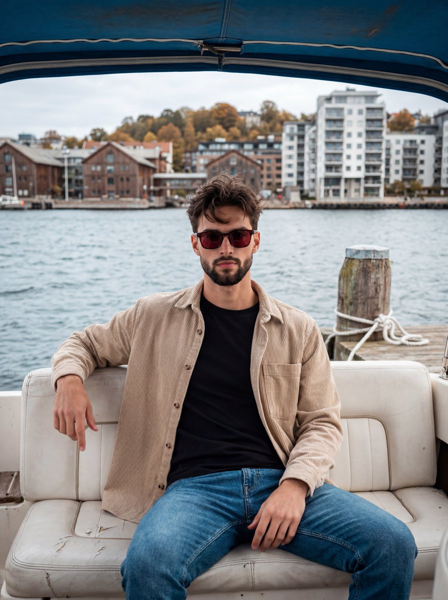 Casual Maritime Waterfront Portrait — example 1