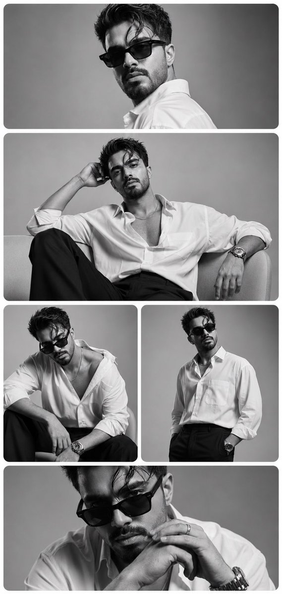 Monochrome Fashion Editorial Multi-Frame Collage — example 1