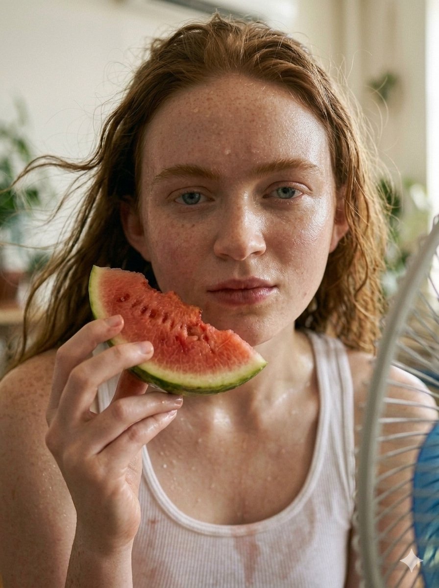 Realistic Summer Heat Lifestyle Portrait — example 3
