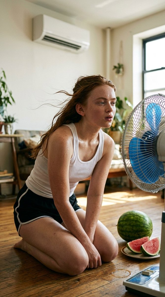 Realistic Summer Heat Lifestyle Portrait — example 4