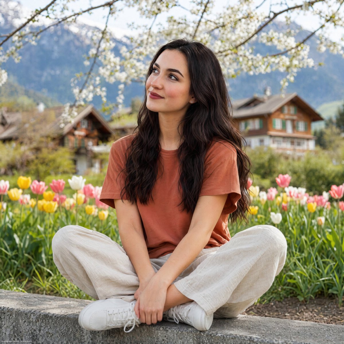 Alpine Spring Portrait of a Woman — example 1