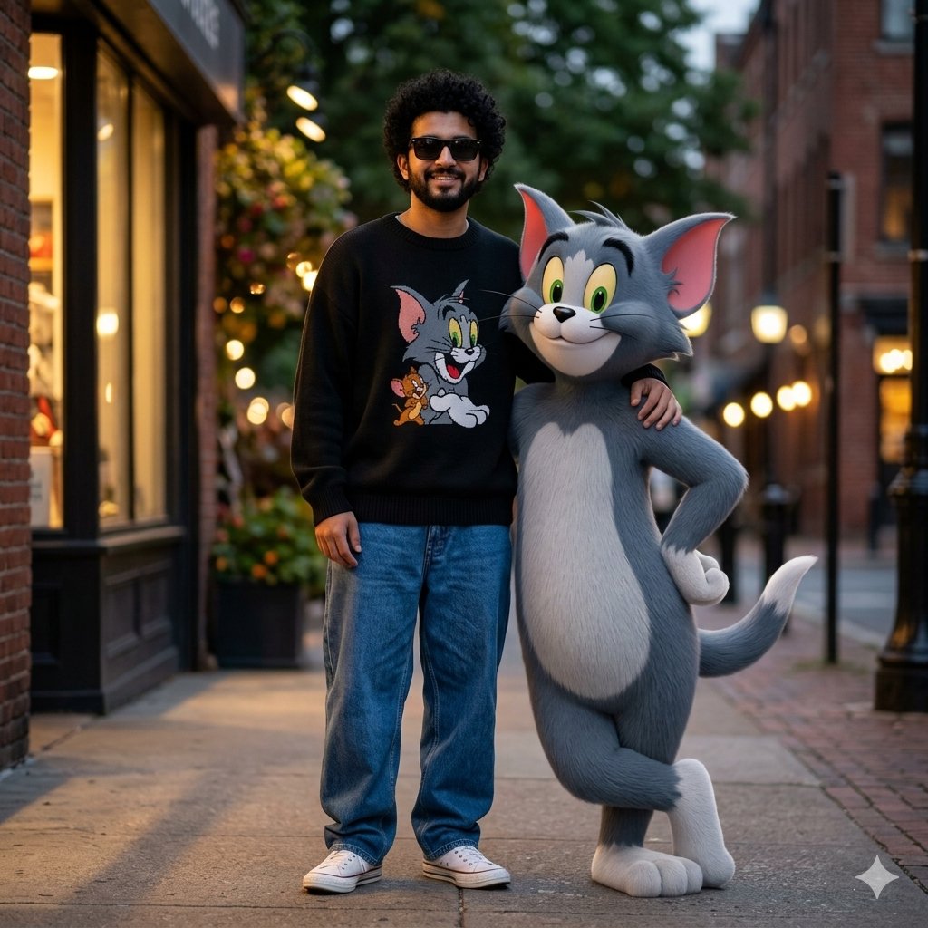 Cinematic Scene with Tom the Cat — example 1