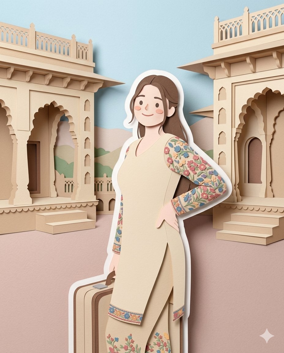 Layered Papercraft Diorama Prompt — example 1