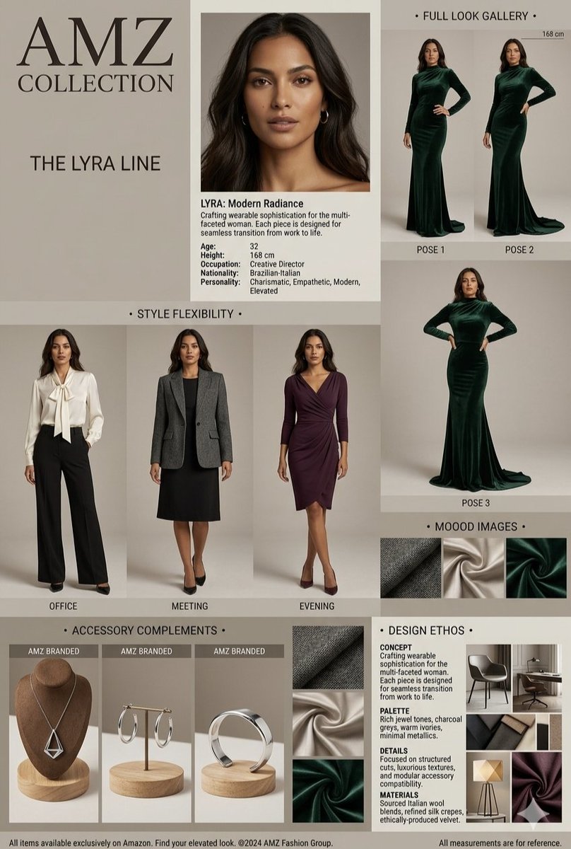 Fashion Brand Mood Board Layout — example 1