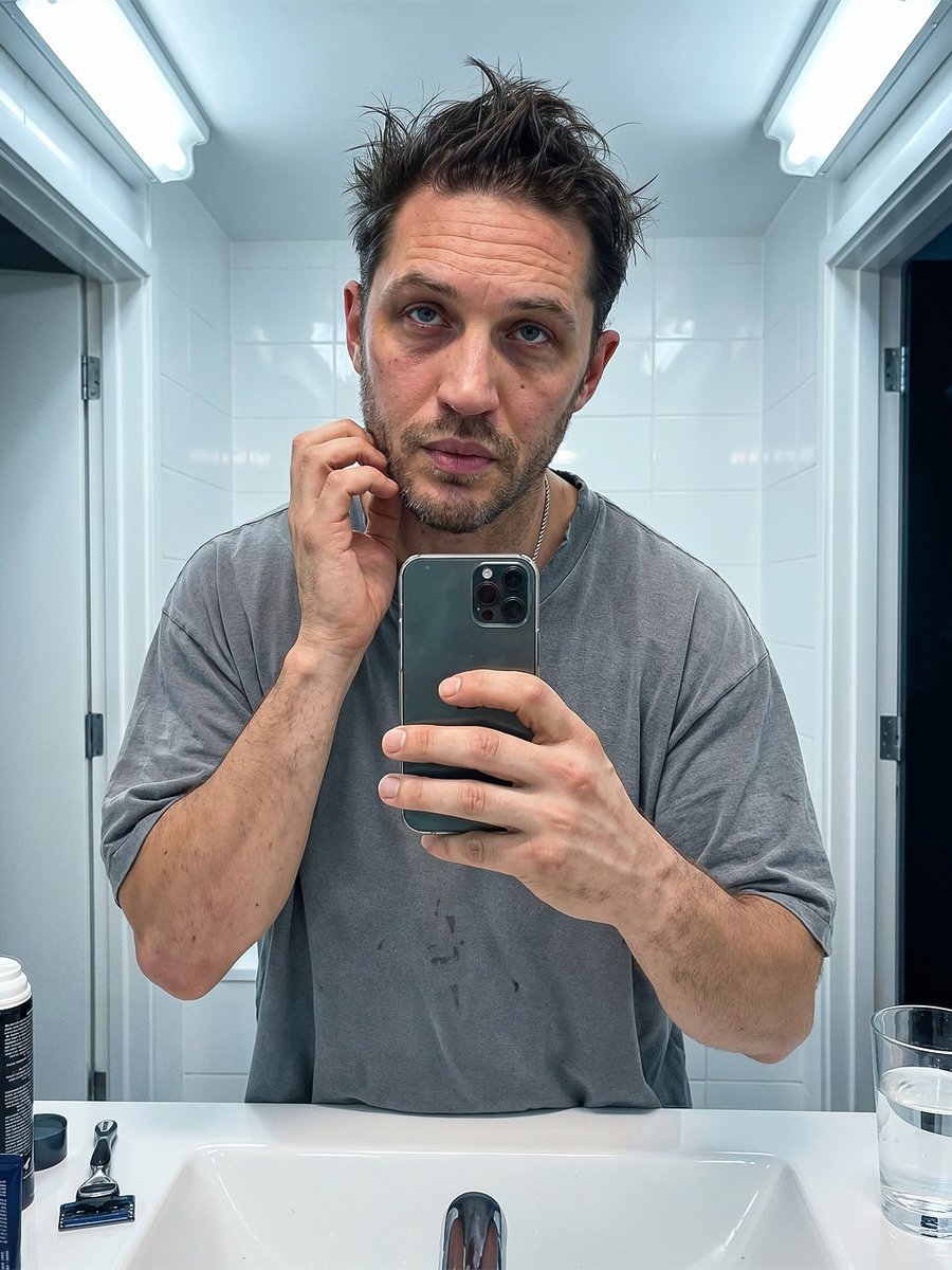 Authentic Morning Bathroom Selfie — example 1