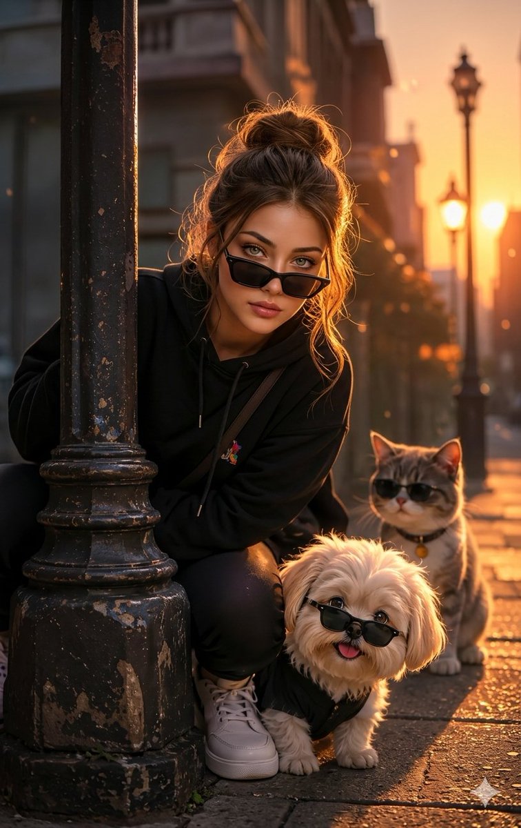 High-Fashion Street Photography with Pets — example 1