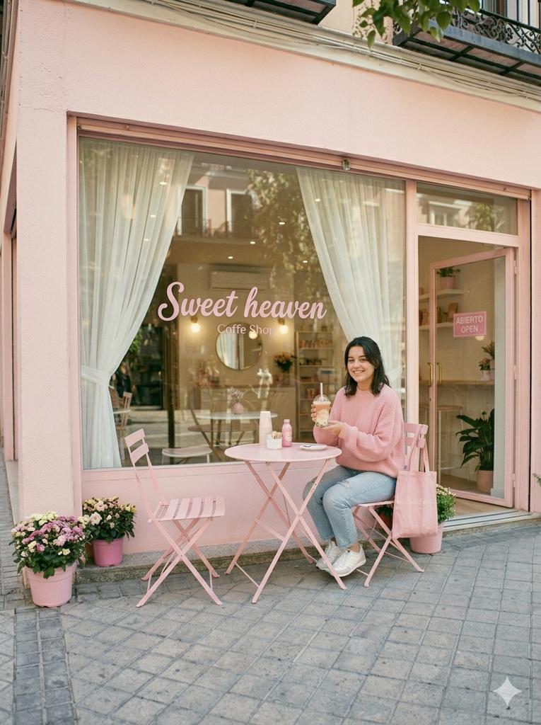 Pastel Pink Coffee Shop Aesthetic — example 1