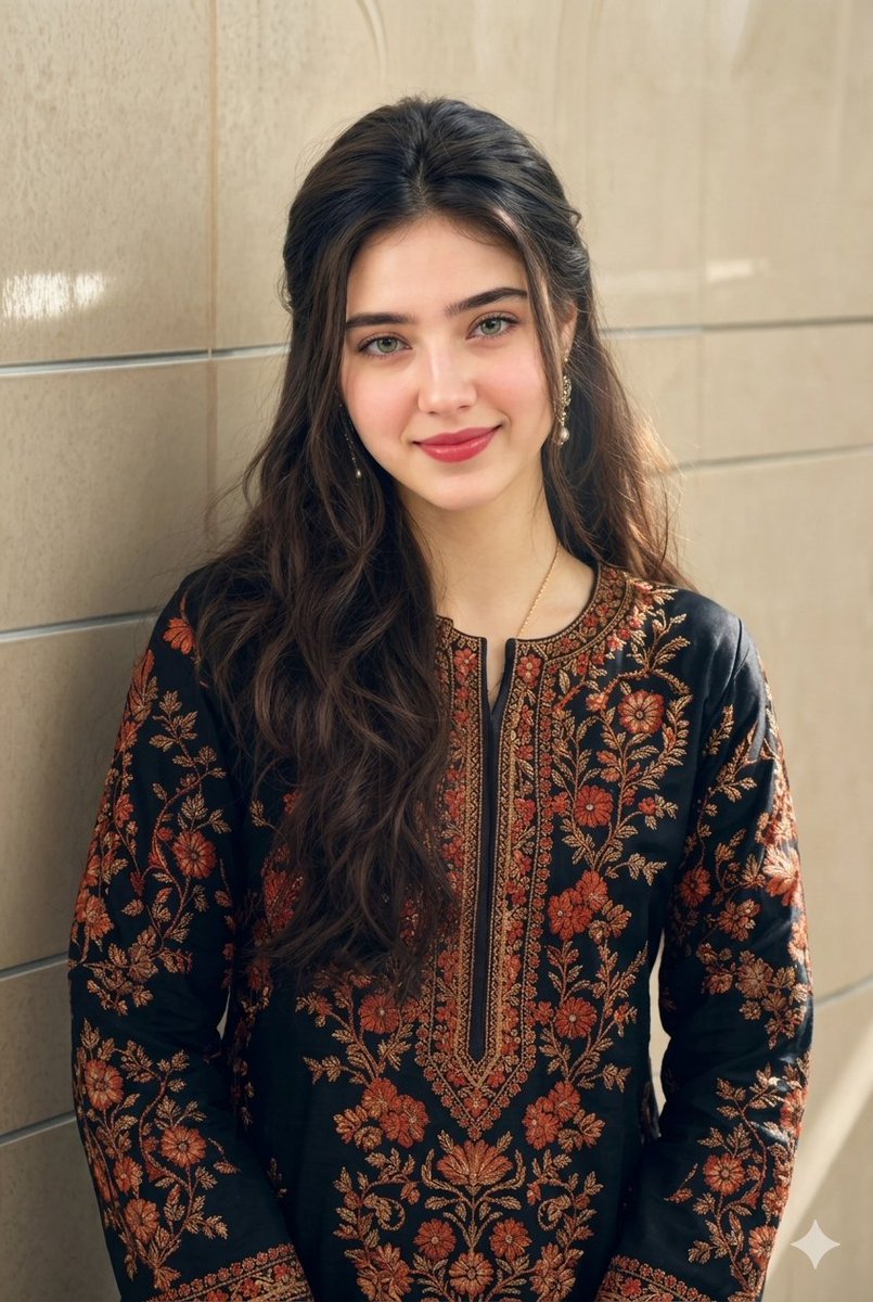 Ethnic Floral Dress Portrait — example 1