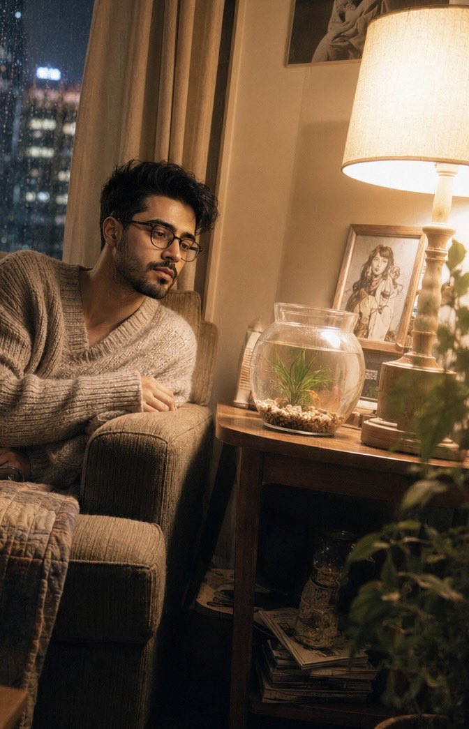 Rainy Urban Night Portrait — example 1