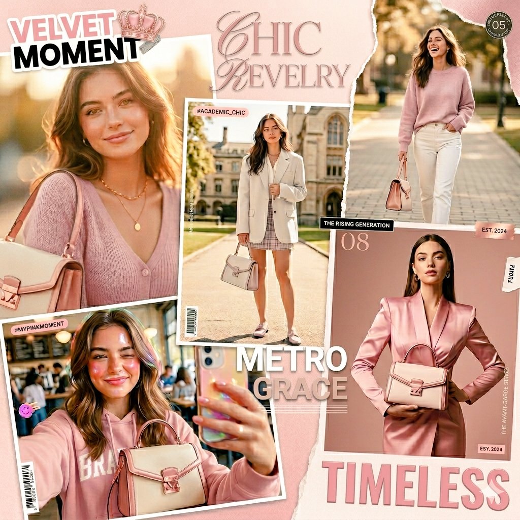 Chic Fashion Magazine Collage