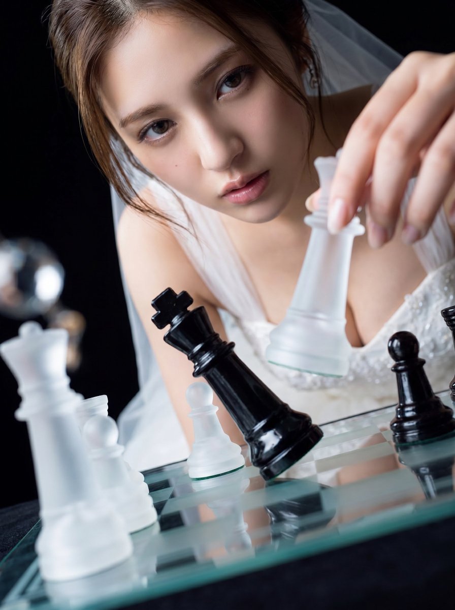 Checkmate Chess Portrait in Gown — example 2